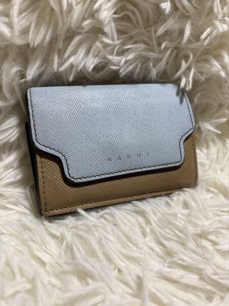 マルニ MARNI 三つ折り財布 トリフォールドウォレット レザー ミニ財布