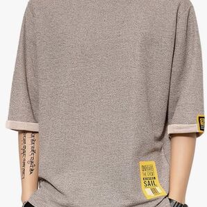Tシャツ メンズ 半袖 夏服 ション カットソー カジュアル メンズ tシャツ ゆったり おしゃれ 丸襟 快適 軽い