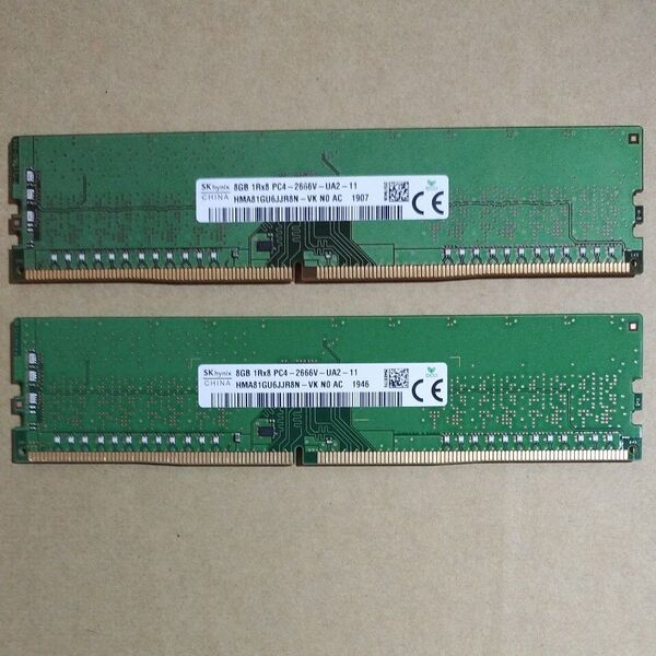 SKhynix PC4-2666V 16GB(8GB×2枚) デスクトップ用メモリ