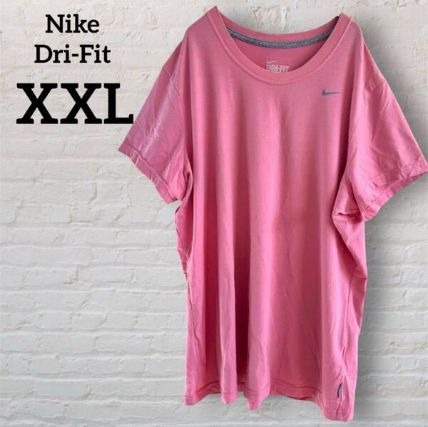Nike Dri-Fit XXL ピンク 半袖Tシャツ ランニング スポーツ