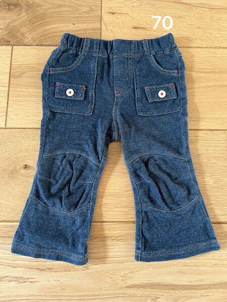 女の子 長ズボン 70サイズ デニムパンツ