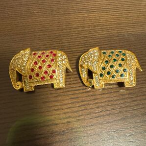 P&M PARIS ブローチ 象