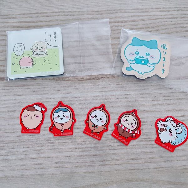 ちいかわ キャラマグネッツ2種 +コカコーラコラボステッカー ハチワレ ラッコ シール クリスマス