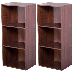 カラーボックス3段 2個セット(アッシュブラウン) 3段ボックス 収納棚