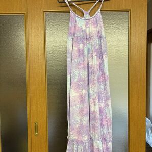 キャミソールワンピース ロングワンピース パープル