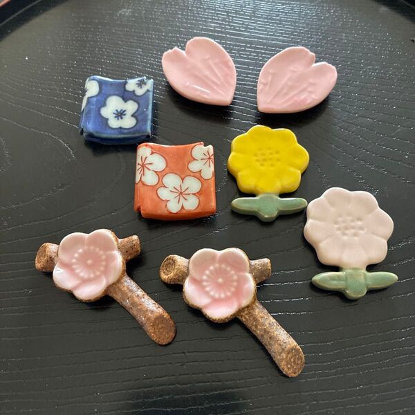 箸置き 箸置 はしおき 桜 さくら 梅 うめ 花 はな 江泉窯 87