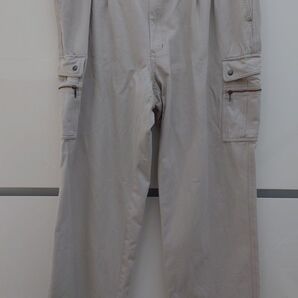 ベージュ カーゴパンツ 作業着 W105 綿100% HOPーSCOT