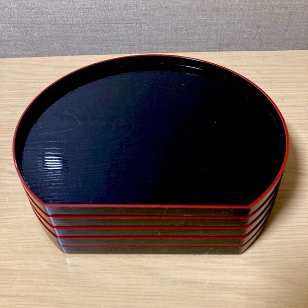 半月盆 5枚セット プラスチック トレー 和食器