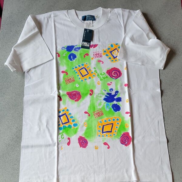 新品 ENRICO COVERI エンリコ コベリ Tシャツ Mサイズ 白 ホワイト 未使用