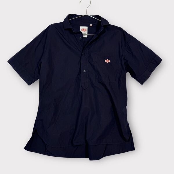 美品!DANTON ダントン BIGシルエットシャツ ネイビー 36(S相当) 半袖