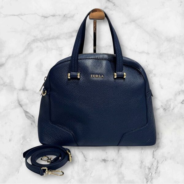 超美品!FURLA フルラ 2way ショルダーバッグ ハンドバッグ トートバッグ