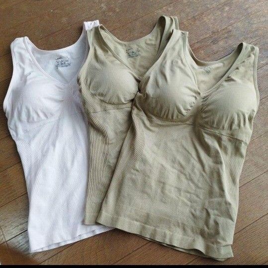 by genie LLサイズ3枚セット数回着用美品ジニエタンクトップワイヤレス タンクトップ