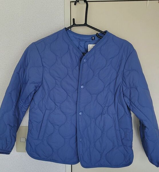 新品 ユニクロ ウォームパデットウォッシャブルジャケット 140 Blue UNIQLO