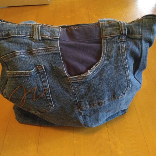 ハンドメイド デニムトートバッグ