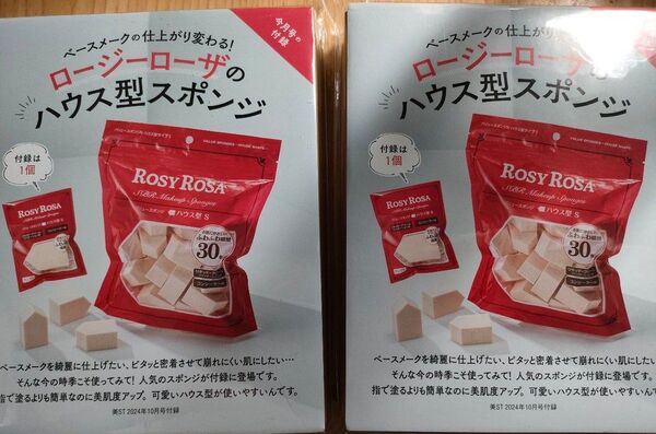 美スト 付録 ロージーローザのハウス型スポンジ 2個セット