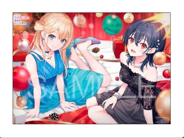 クラスで2番目に可愛い女の子と友だちになった A3メタルポスター ノベル祭り