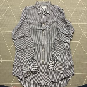 ストライプシャツ メンズ ネイビー×ホワイト