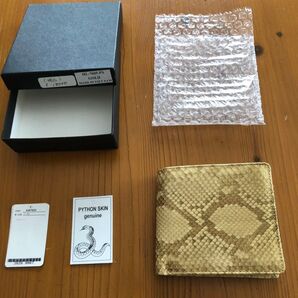 本物パイソンレザー 財布 HL-7605-PS GOLD