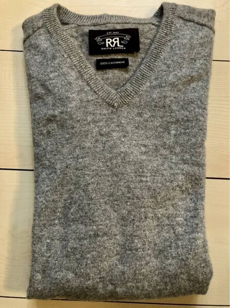 激レア☆美品☆RRL ダブルアールエル カシミア100% Vネック ニット セーター
