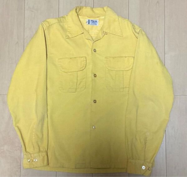 VINTAGE 50s pilgrim コーデュロイシャツ イエロー