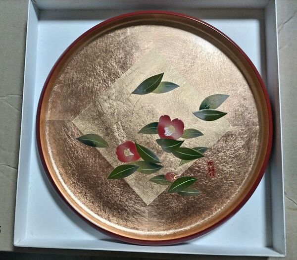 箔一 丸盆 花友禅 10.0 未使用品