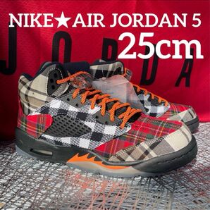期間限定値下げ価格★ラスト1足♪NIKE★AIR JORDAN 5★タータンチェック★PLD (GS) 25cm