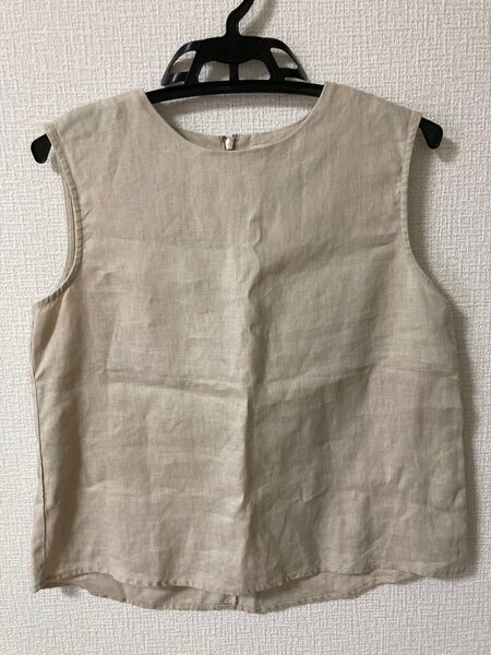 ROPE PICNIC ロペピクニック ノースリーブ リネントップス ベージュ