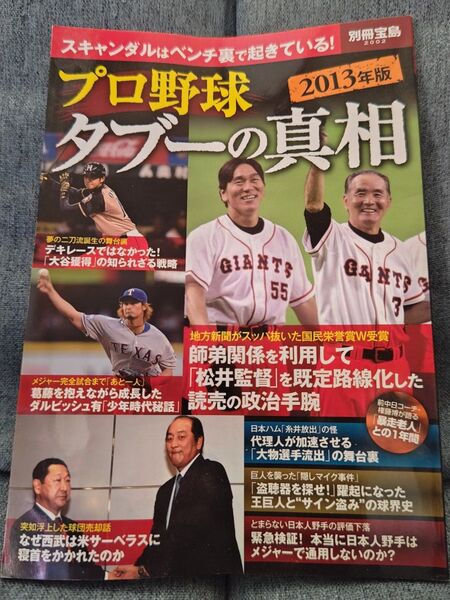 別冊宝島 2013年版 プロ野球タブーの真相