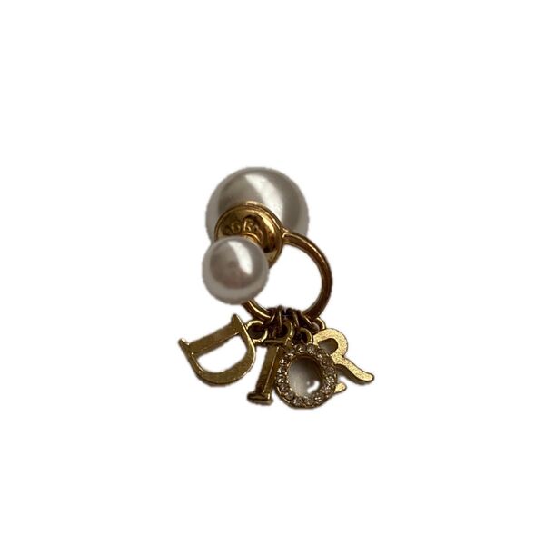 ディオール パール ビジュー ストーン ピアス ロゴ Dior 片方