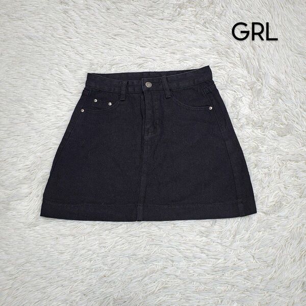 タグ付き GRL グレイル スカート ミニスカート 黒色 Mサイズ