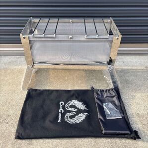 廃盤未使用品 Chill Camping 焚き火台 メッシュシート 五徳2個付き 専用収納袋付き
