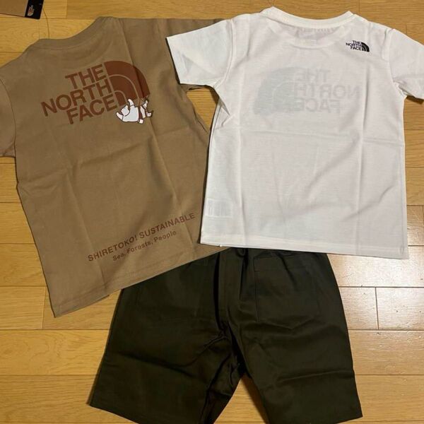 新品 ノースフェイス 130cm 半袖Tシャツ キッズ 短パン セット ショートパンツ ハーフパンツ トップス 上下セット
