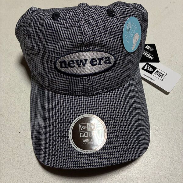 NEW ERA ゴルフ レディース キャップ ギンガムチェック ネイビー 未使用