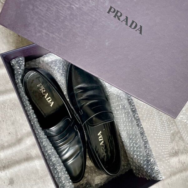 箱あり PRADA archive ローファー ブラック 5 1/2