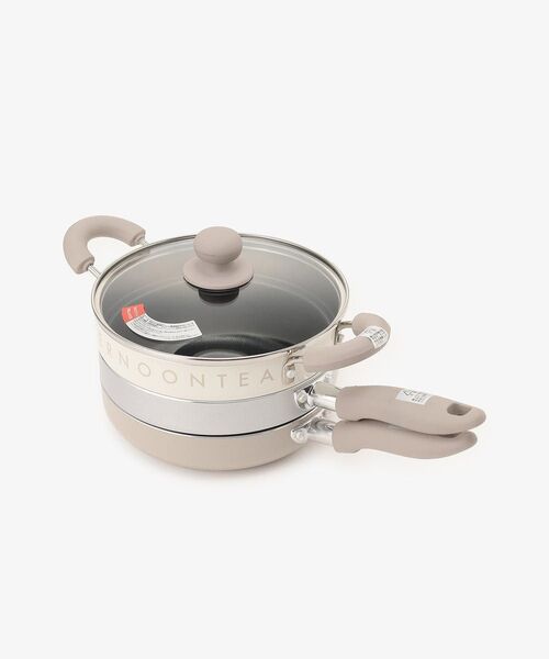 新品未使用 鍋フライパン&鍋 3点セット 20cm 両手鍋 ガラス蓋付