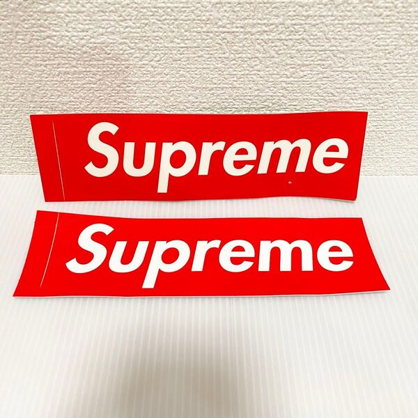 Supreme ロゴステッカー レッド 2枚セット