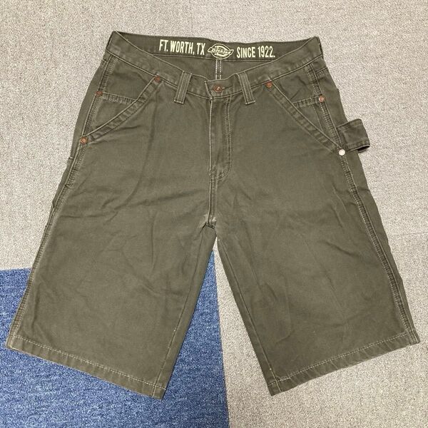 Dickies W30 ダック ペインター ハーフパンツ DR242 グリーン系 ショートパンツ ダック地 ディッキーズ