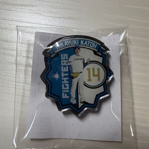 北海道日本ハムファイターズ ピンバッジ【#14 加藤貴之】