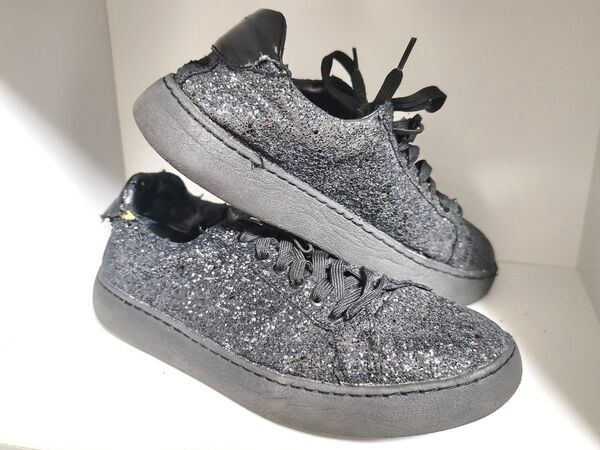 【中古品】ZARA(ザラ)ドレスアップスポーツスニーカー軽量 軽い 屈曲 防滑 カジュアル【色】黒【サイズ】42(26.0cm)
