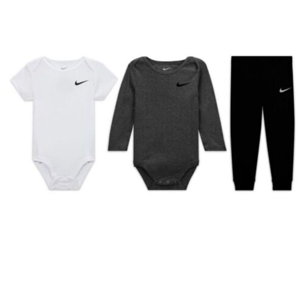 【68-74cm】NIKE ベビー服 3点セット ロンパース ジョガーパンツ