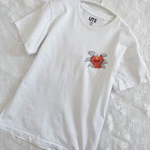 ユニクロ UT KAWS×セサミストリート コラボTシャツ KAWS SESAME STREET ホワイト XS 古着