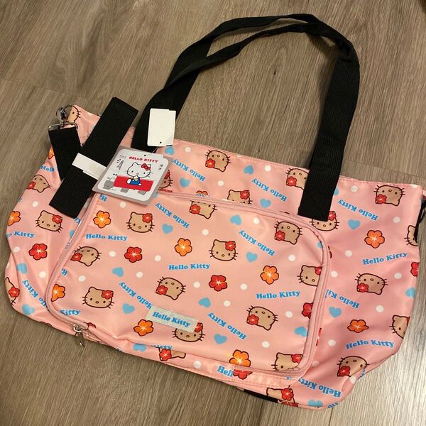 アベイル キティ 日焼け サンリオ ポケッタブルトートバッグ
