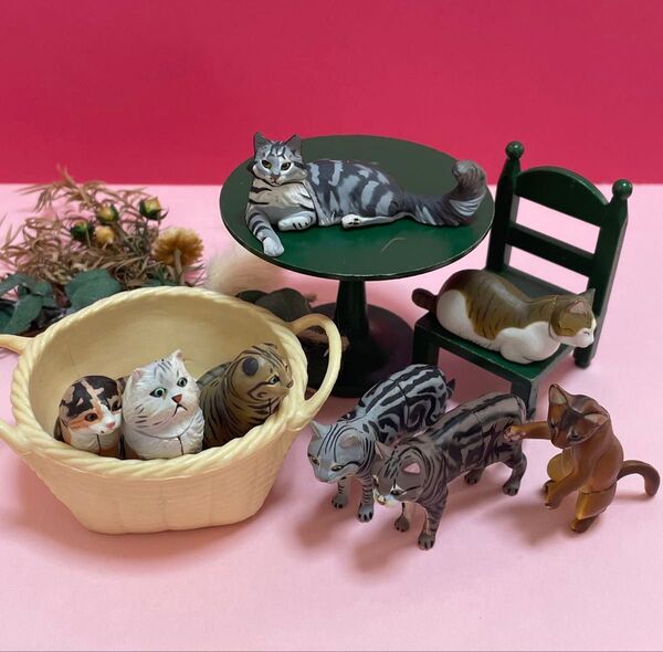 猫 ネコ フィギュア 8個セット チョコエッグ