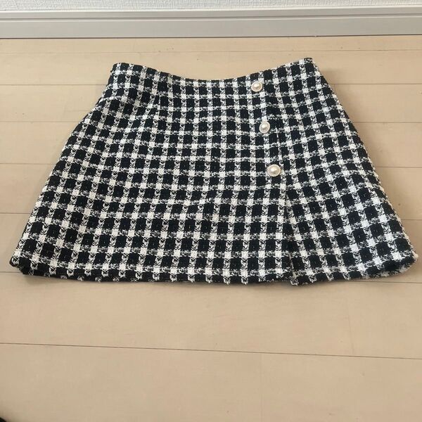 SHEIN シーイン チェック柄フレアミニスカート