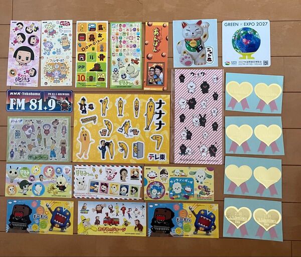 NHK ゆるキャラシールまとめ売り ステッカー キャラクターシールなど