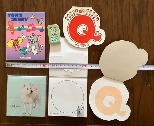 トムとジェリー、ソフトバンク、Qさま その他メモ帳など6点まとめ売り