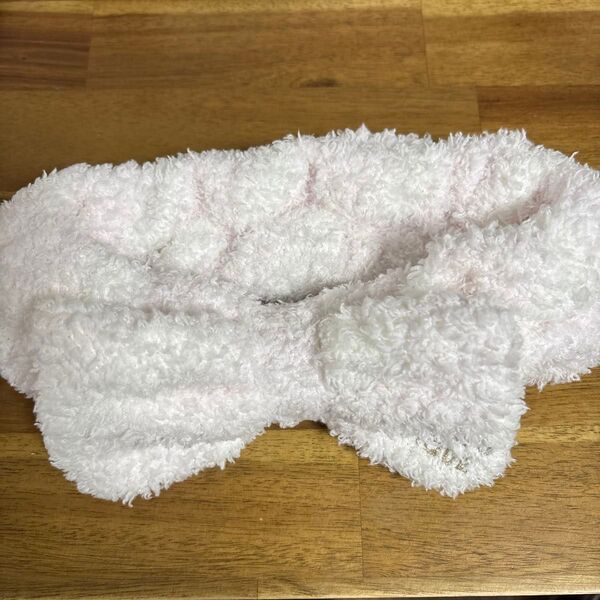 ジェラートピケ ヘアバンド ピンク ホワイト ふわふわ もこもこ