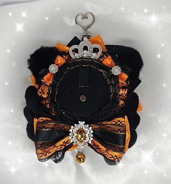 ロゼット 痛ロゼット 推し活 オレンジにゃんこ ハンドメイド〈92〉