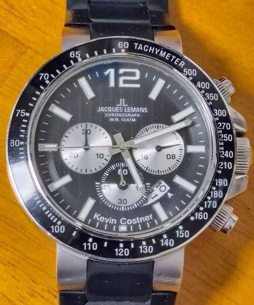 JACQUES LEMANS ケビン・コスナーモデル 11-1768 クロノグラフ クォーツ