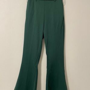 WEGO ポンチセンタープレス フレアパンツ